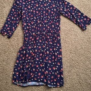 divided by h&m blue youth large 12-14 floral dress